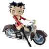 Betty Boop Op Motorfiets In Rode Jas Beeldje - 31cm | Betty Boop