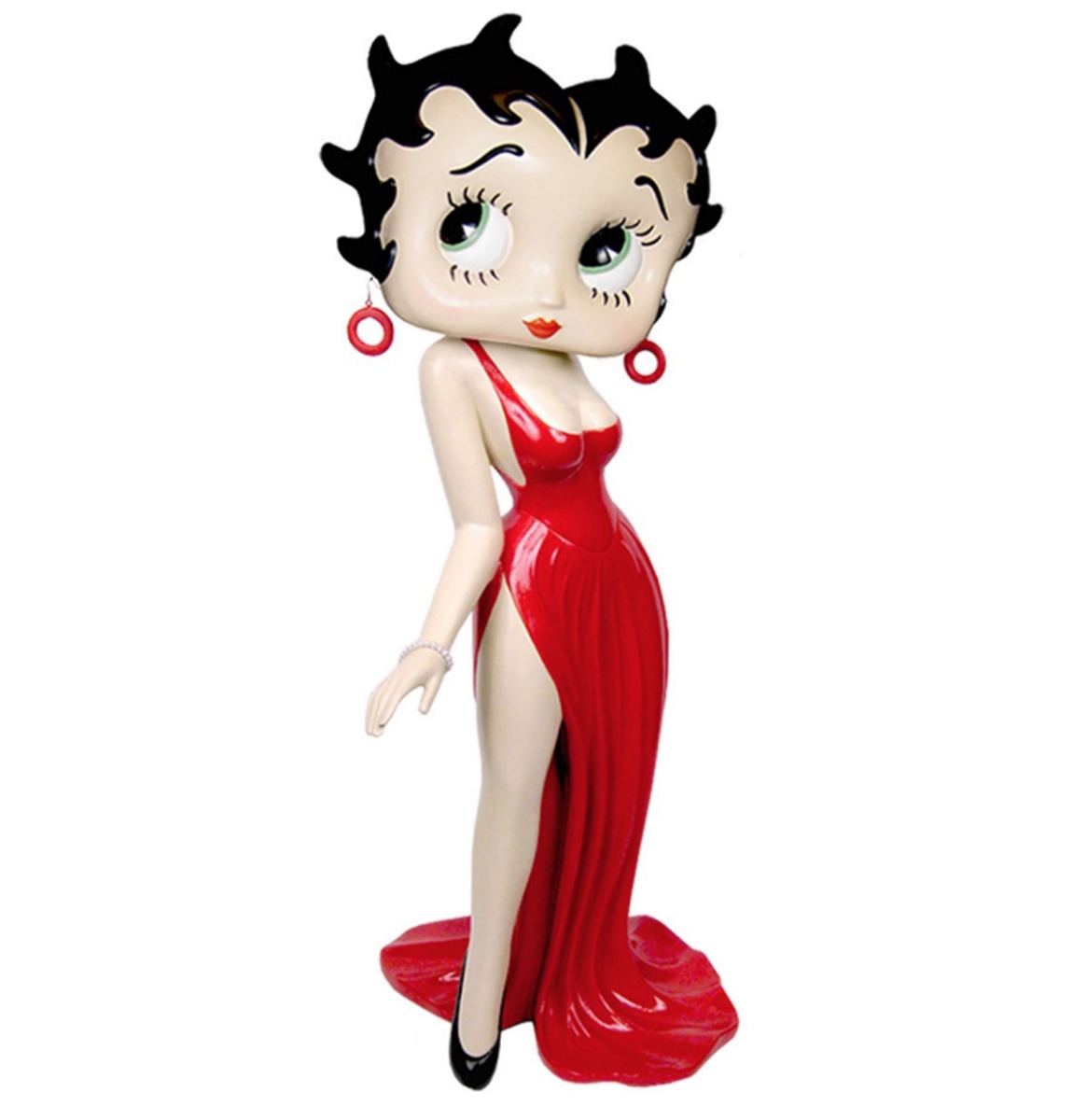 Betty Boop Rode Jurk Beeld - Extra Groot | Betty Boop