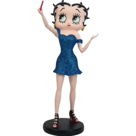Betty Boop Selfie - Blauwe Glitter Jurk Beeldje | Betty Boop
