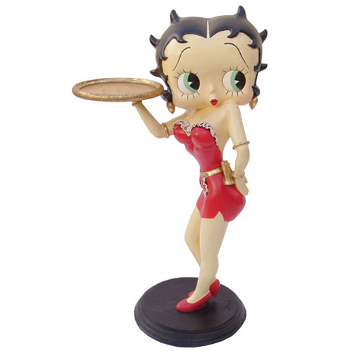 Betty Boop Serveerster Rood Beeld 3ft | Betty Boop