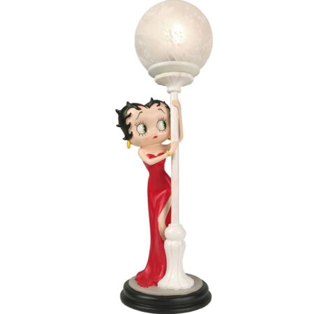 Betty Boop Speelt Verstoppertje In Rode Jurk Tafellamp 48cm | Betty Boop