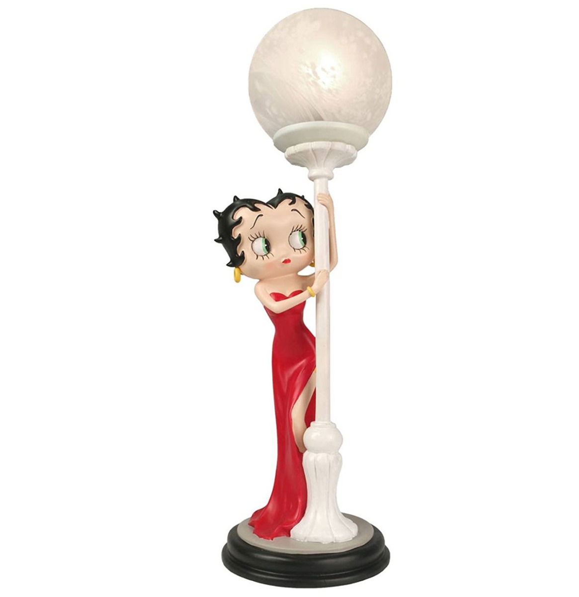 Betty Boop Speelt Verstoppertje In Rode Jurk Tafellamp 48cm | Betty Boop