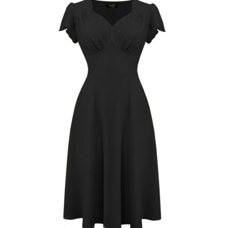 Betty Tea Dress Black-XXXXL | 42% korting | Fiftiesstore