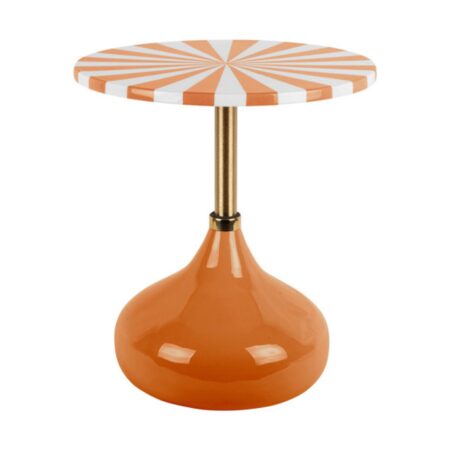 Bijzettafel Candy Swirl - Fel Oranje | Fiftiesstore