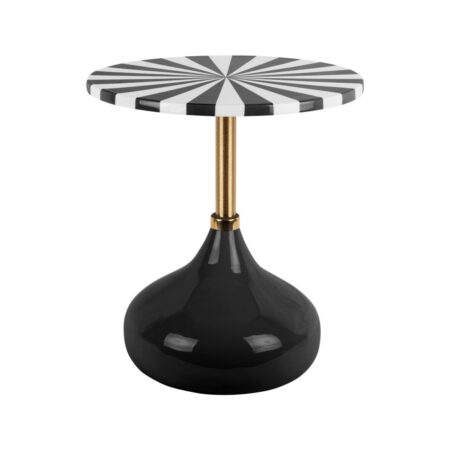 Bijzettafel Candy Swirl - Zwart | Fiftiesstore