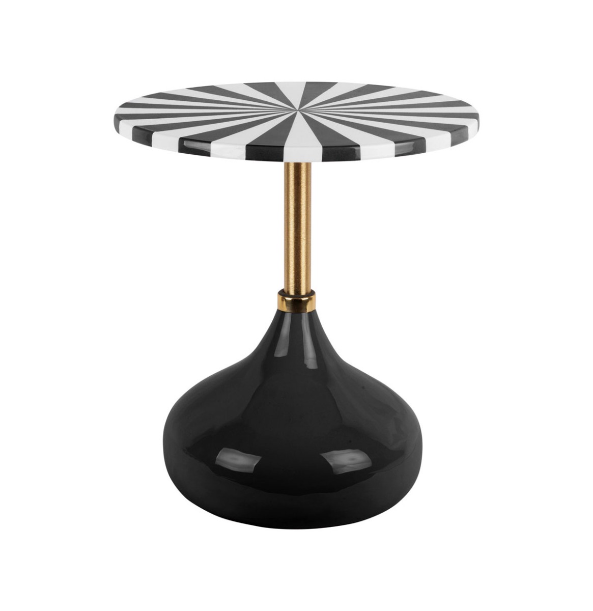 Bijzettafel Candy Swirl - Zwart | Fiftiesstore