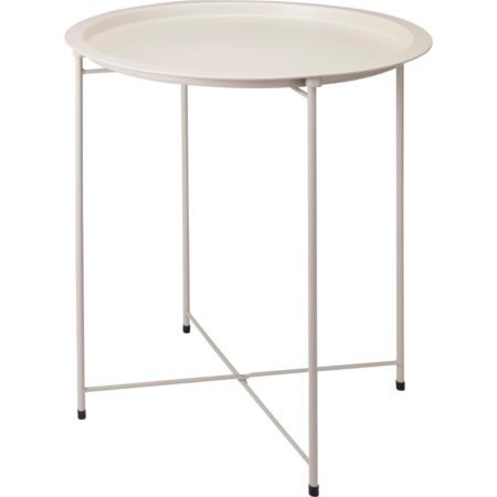 Bijzettafel beige ø47xh50cm metaal | Home & Styling