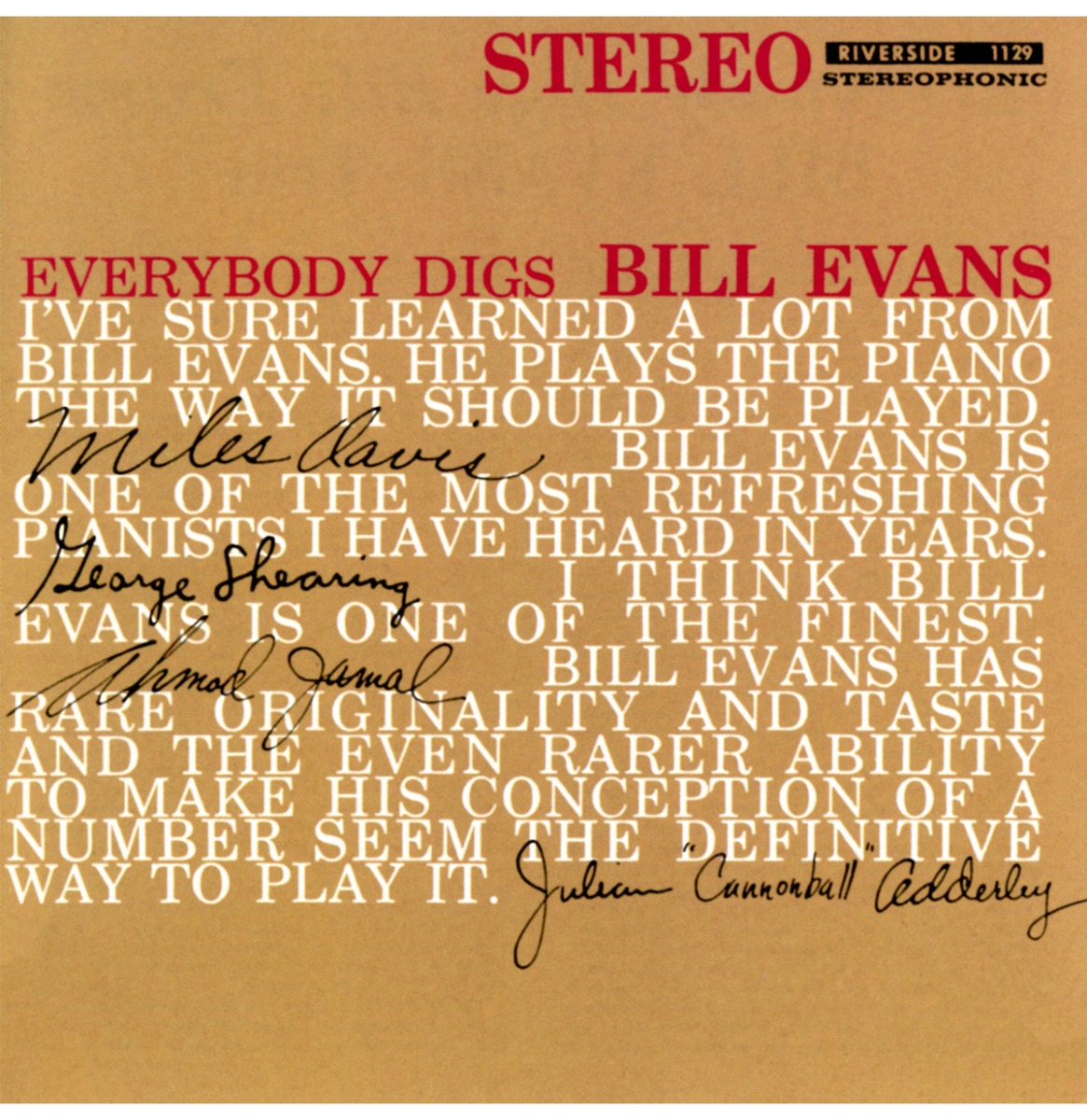 Bill Evans Trio - Everybody Digs Bill Evans (Record Store Day 2024) (LP) | Fiftiesstore
