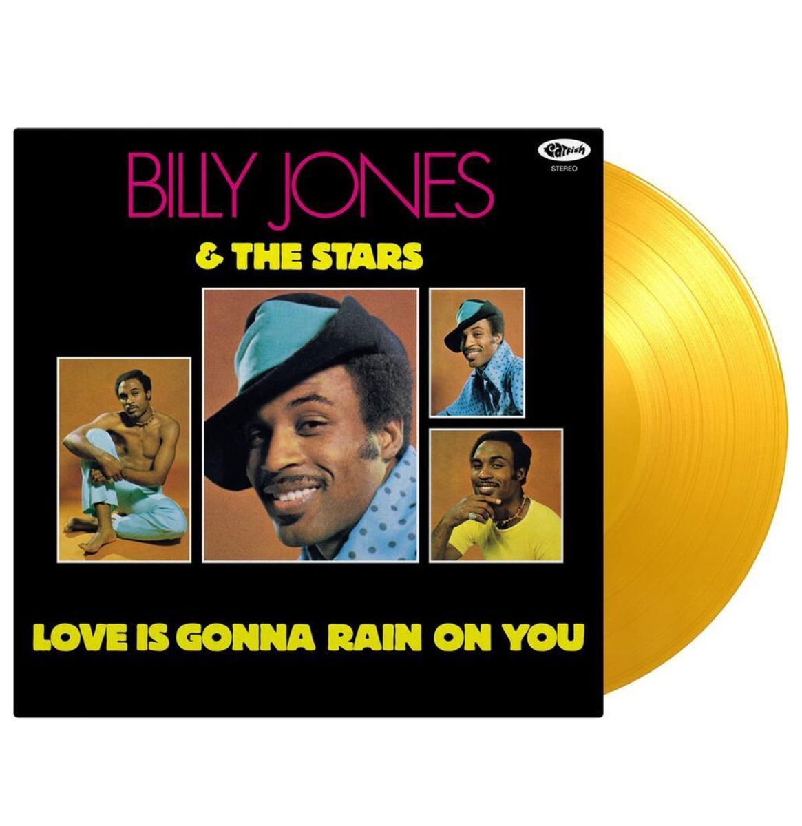 Billy Jones & The Stars - Love Is Gonna Rain Down On you - Geel Gekleurd Vinyl - Beperkte Oplage (LP) | Fiftiesstore