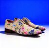 Blanc Velour Flora Lureaux - Handgemaakte Nette Schoenen Voor Heren | Lureaux