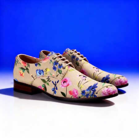 Blanc Velour Flora Lureaux - Handgemaakte Nette Schoenen Voor Heren | Lureaux