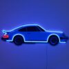 Blauwe Sportwagen - Neon LED Wandbord | Fiftiesstore