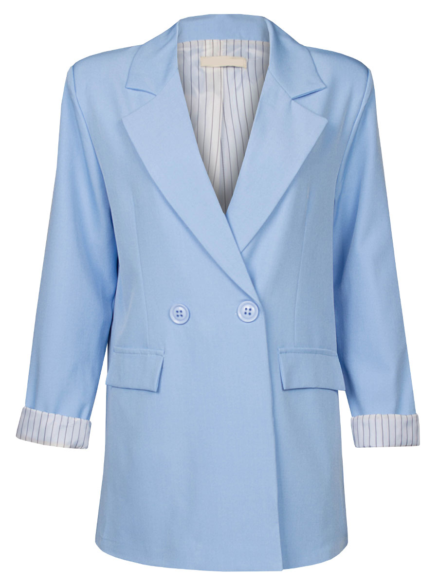 Blazer Double Breasted Blauw | Fashionize