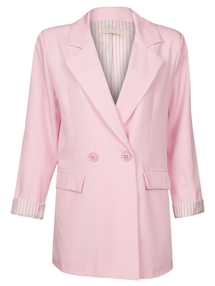 Blazer Double Breasted Lichtroze | Fashionize