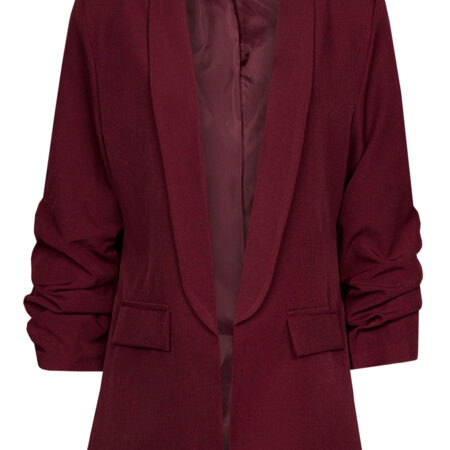 Blazer Gesmokte Mouw Bordeaux | Fashionize
