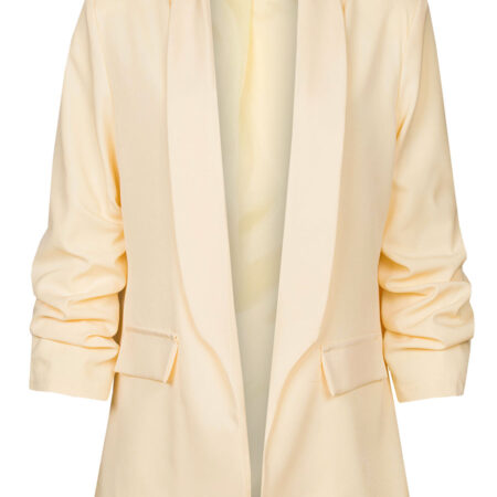 Blazer Gesmokte Mouw Geel | Fashionize