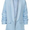 Blazer Gesmokte Mouw Lichtblauw | Fashionize