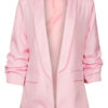 Blazer Gesmokte Mouw Lichtroze | Fashionize