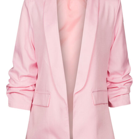 Blazer Gesmokte Mouw Lichtroze | Fashionize