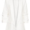 Blazer Gesmokte Mouw Wit | Fashionize