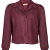 Blazer Suède Aubergine | Fashionize