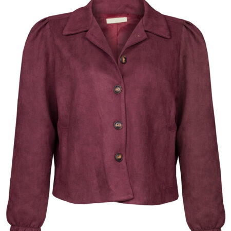 Blazer Suède Aubergine | Fashionize