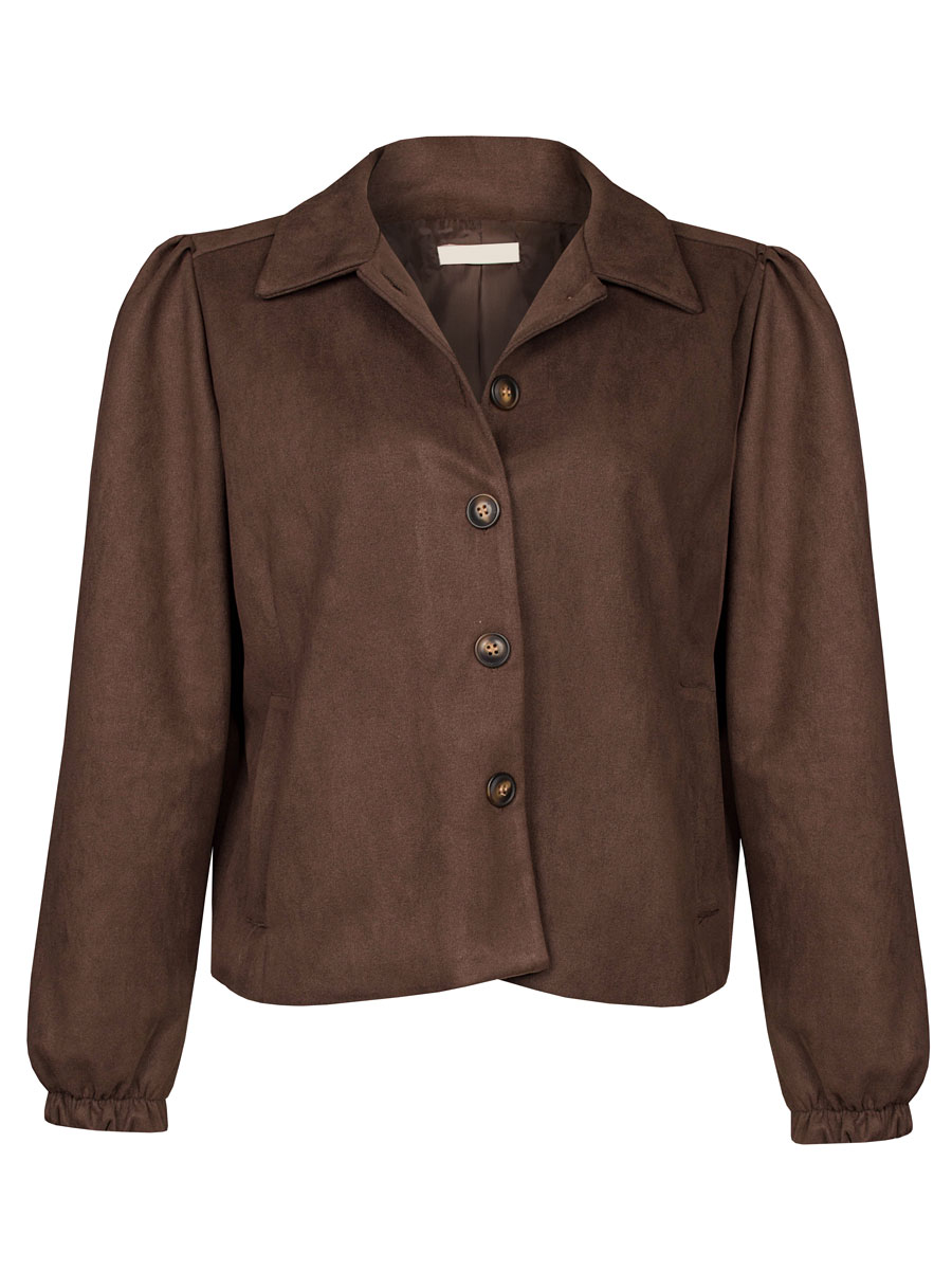 Blazer Suède Bruin | Fashionize