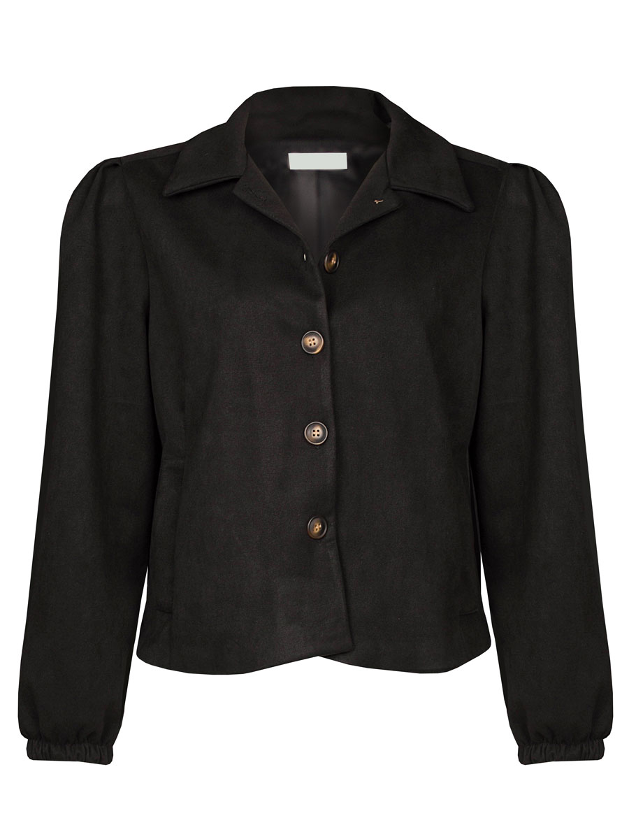 Blazer Suède Zwart | Fashionize