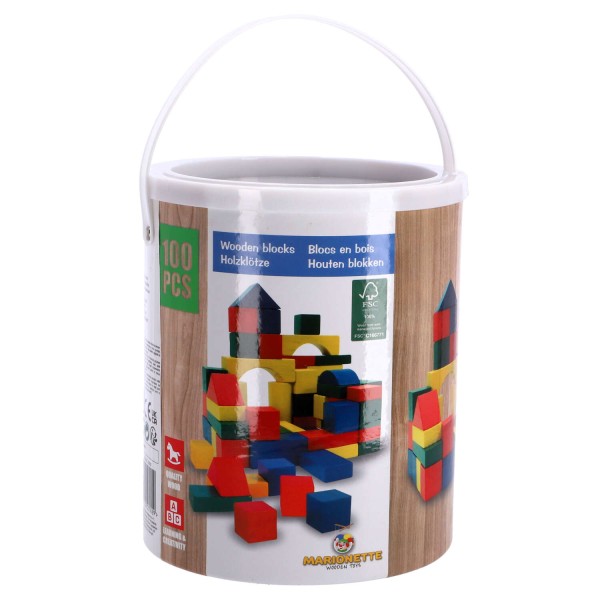 Blokkenton Hout 100-Delig | Marionette