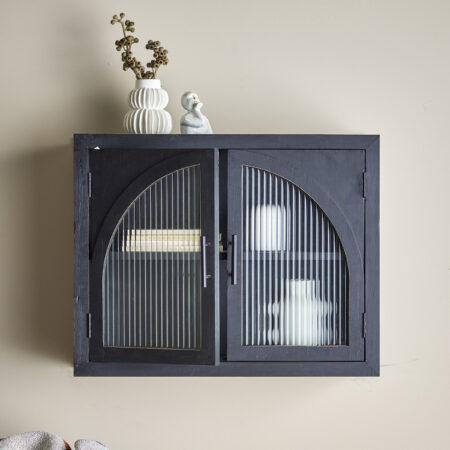 Bloomingville Wandkast Lario 62cm - Zwart | Bloomingville