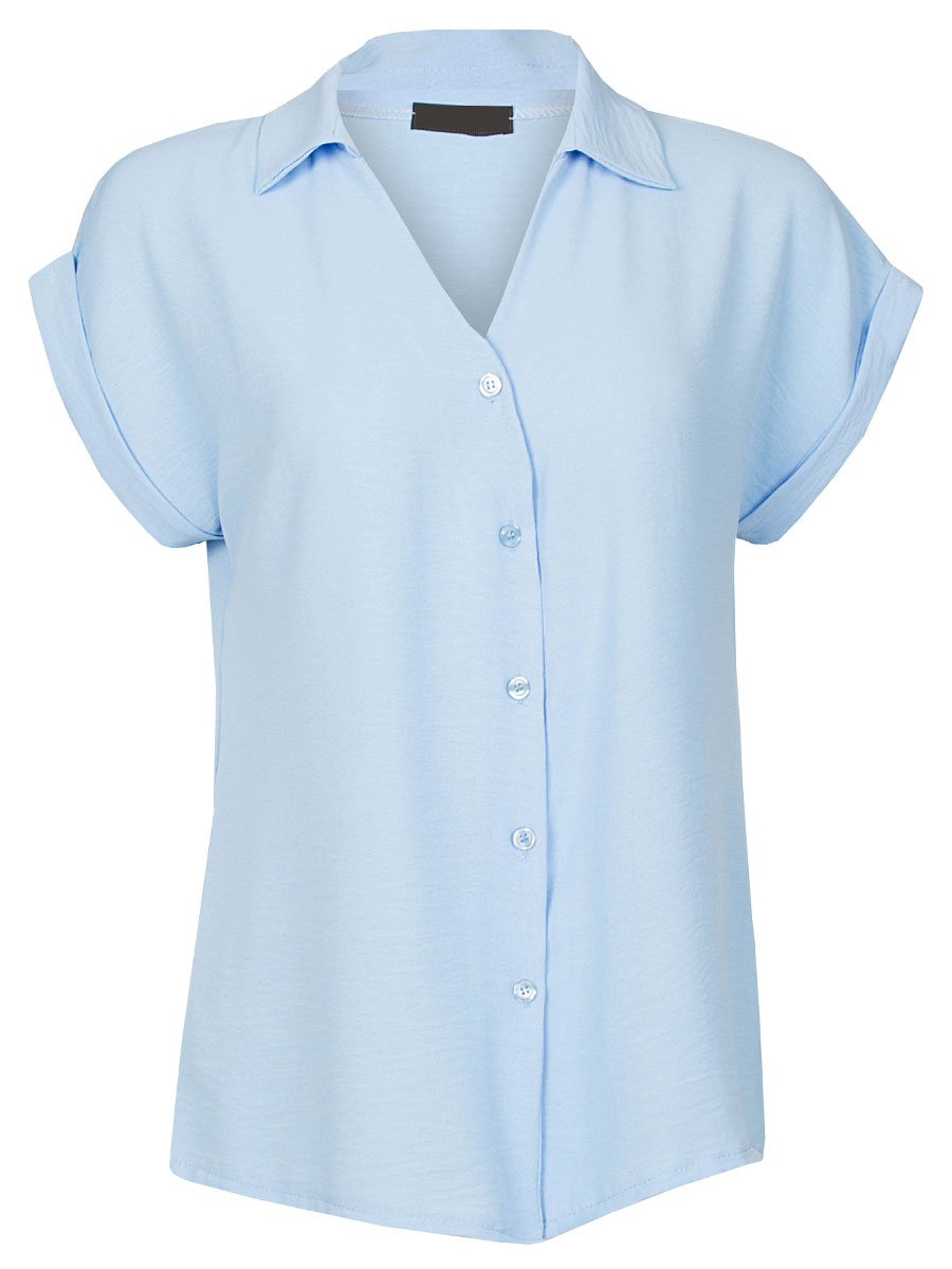 Blouse Basic Blauw | Fashionize