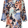 Blouse Bladeren Blauw | Fashionize