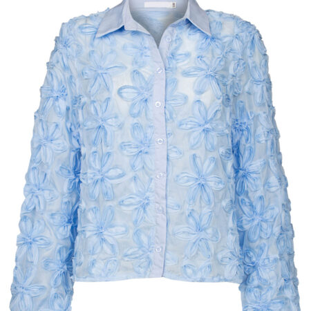 Blouse Bloemen 3D Blauw | Fashionize