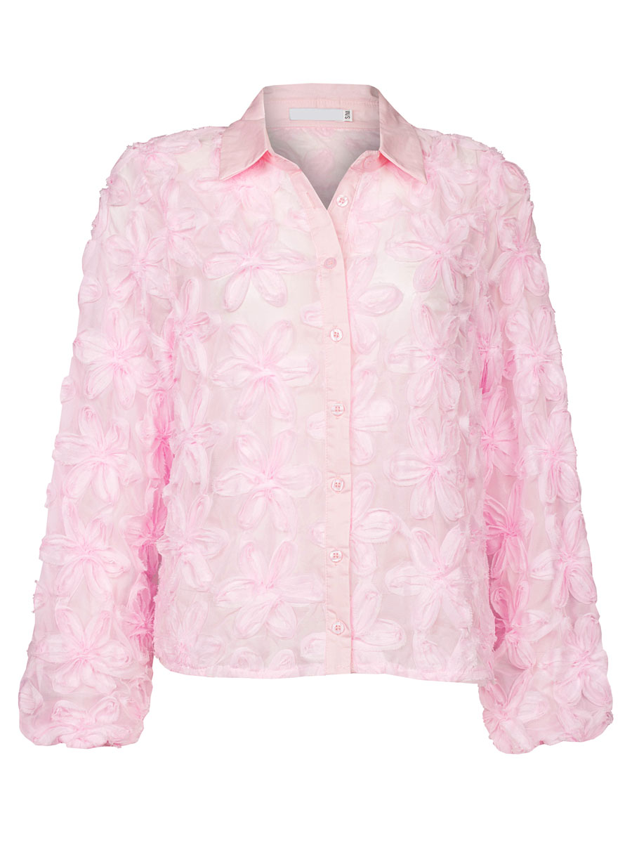 Blouse Bloemen 3D Roze | Fashionize