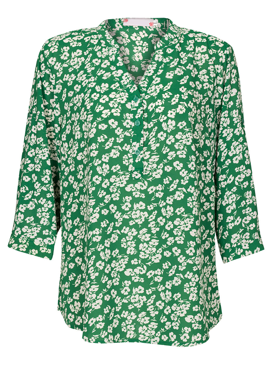 Blouse Bloemetjes Groen | Fashionize