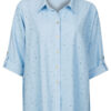 Blouse Embroidery Blauw | Fashionize