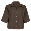 Blouse Katoen Bruin | Fashionize