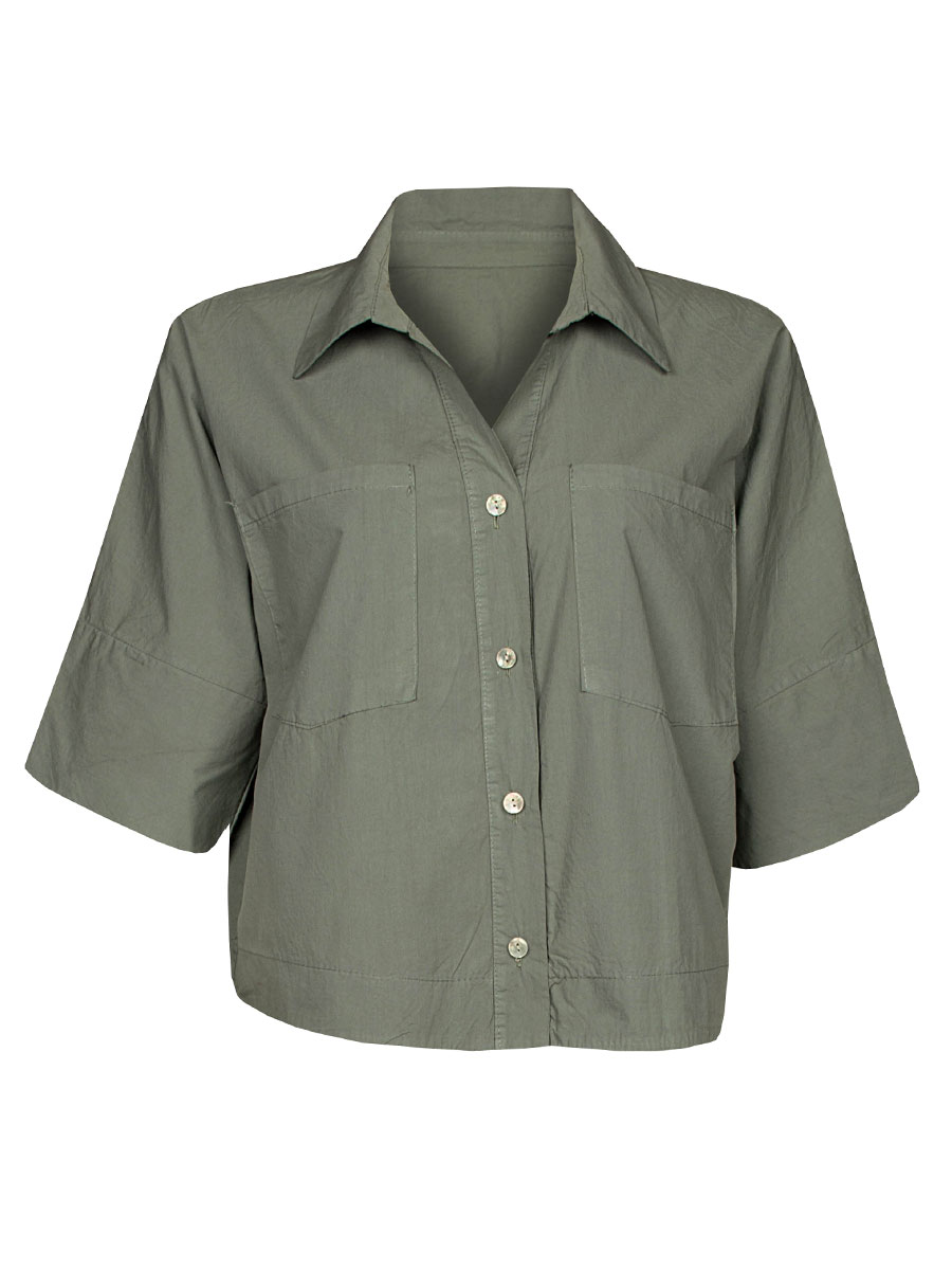 Blouse Katoen Groen | Fashionize