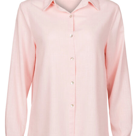 Blouse Katoen Linnen Lichtroze | Fashionize