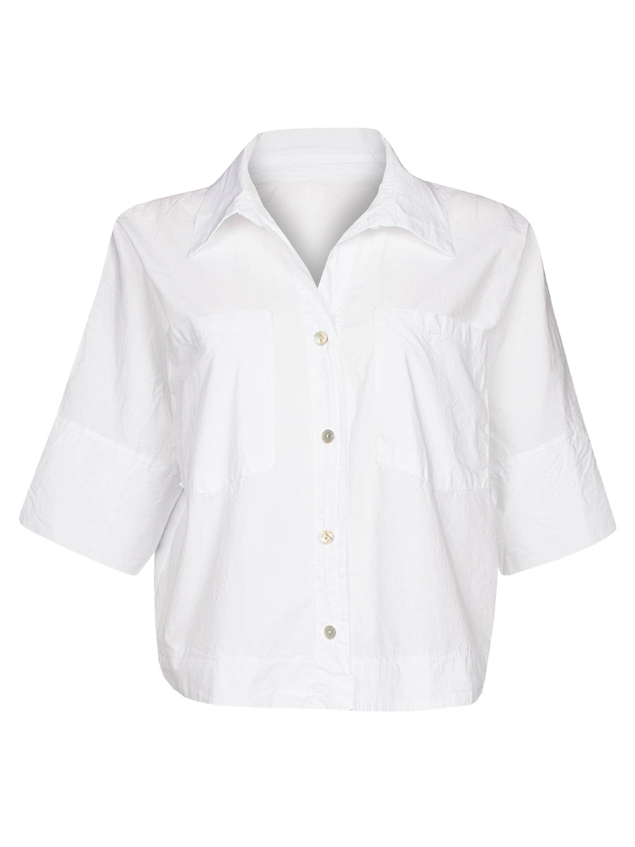 Blouse Katoen Wit | Fashionize