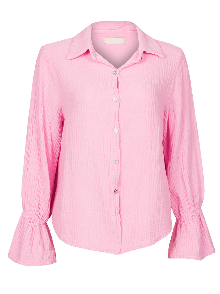 Blouse Wrinkled Roze | Fashionize