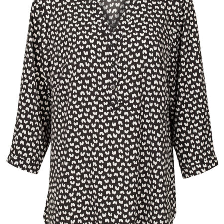 Blouse Zwart Print | Fashionize