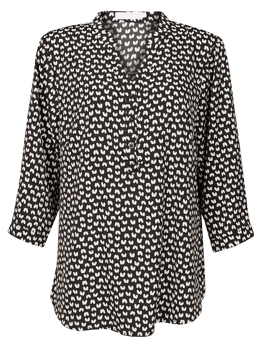 Blouse Zwart Print | Fashionize