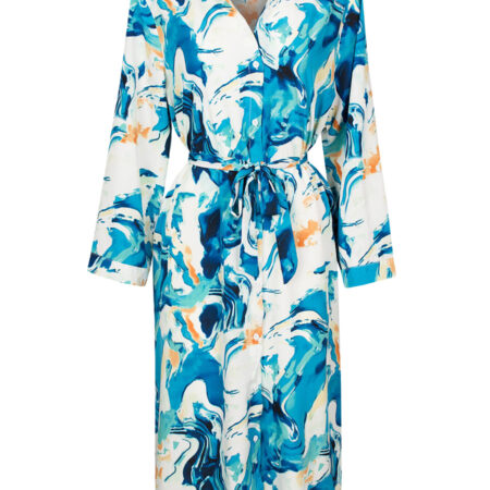 Blousejurk Marble Blauw | Fashionize
