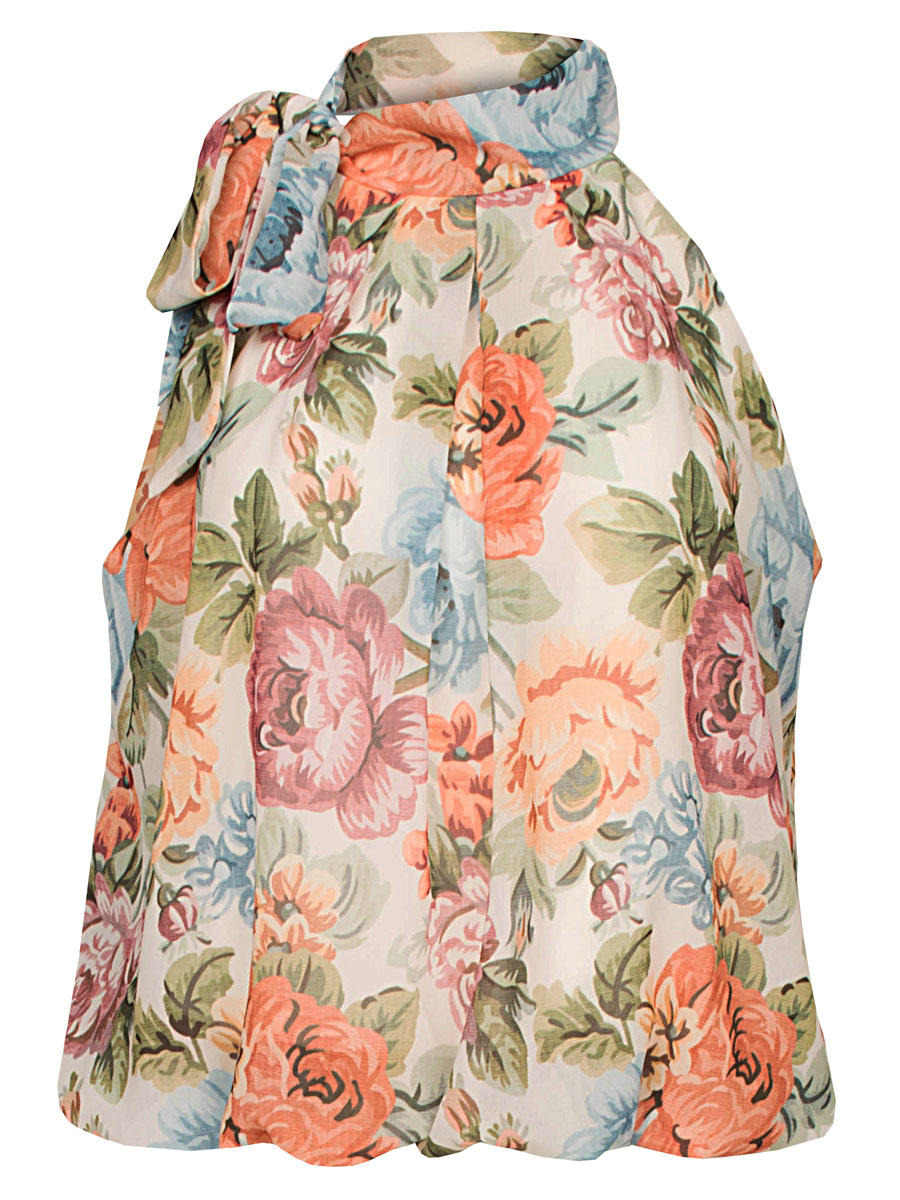 Blousetop Bloemen Gekleurd | Fashionize