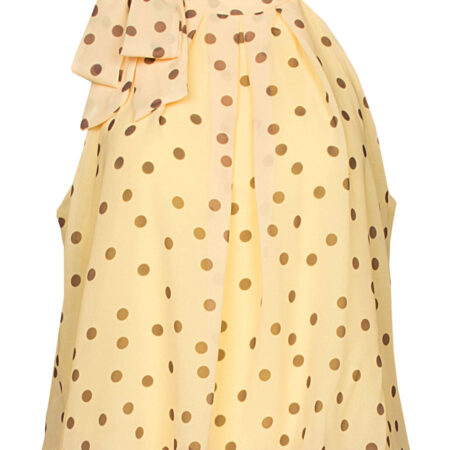 Blousetop Stippen Geel | Fashionize