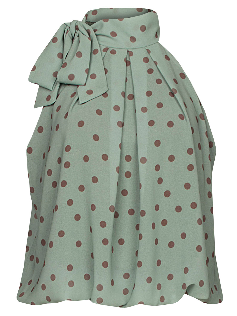 Blousetop Stippen Groen | Fashionize