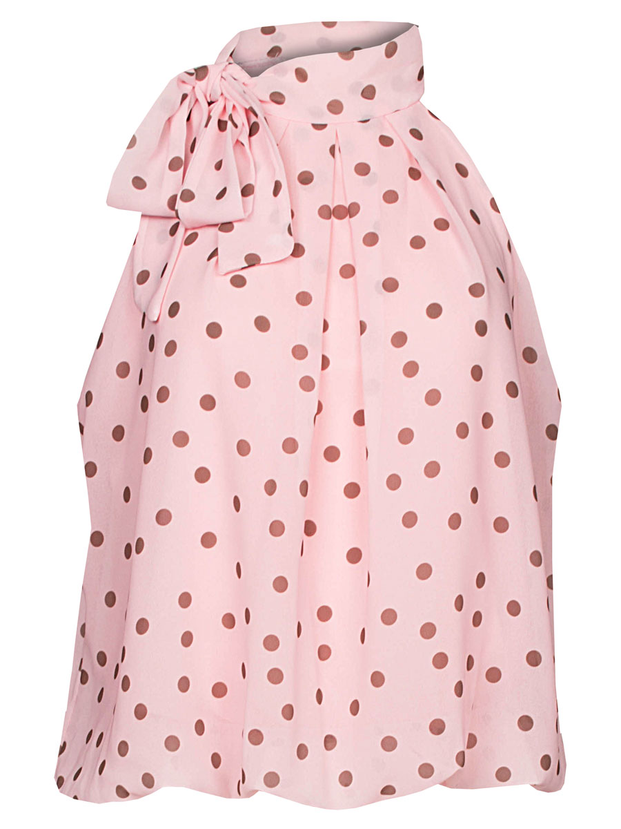 Blousetop Stippen Roze | Fashionize