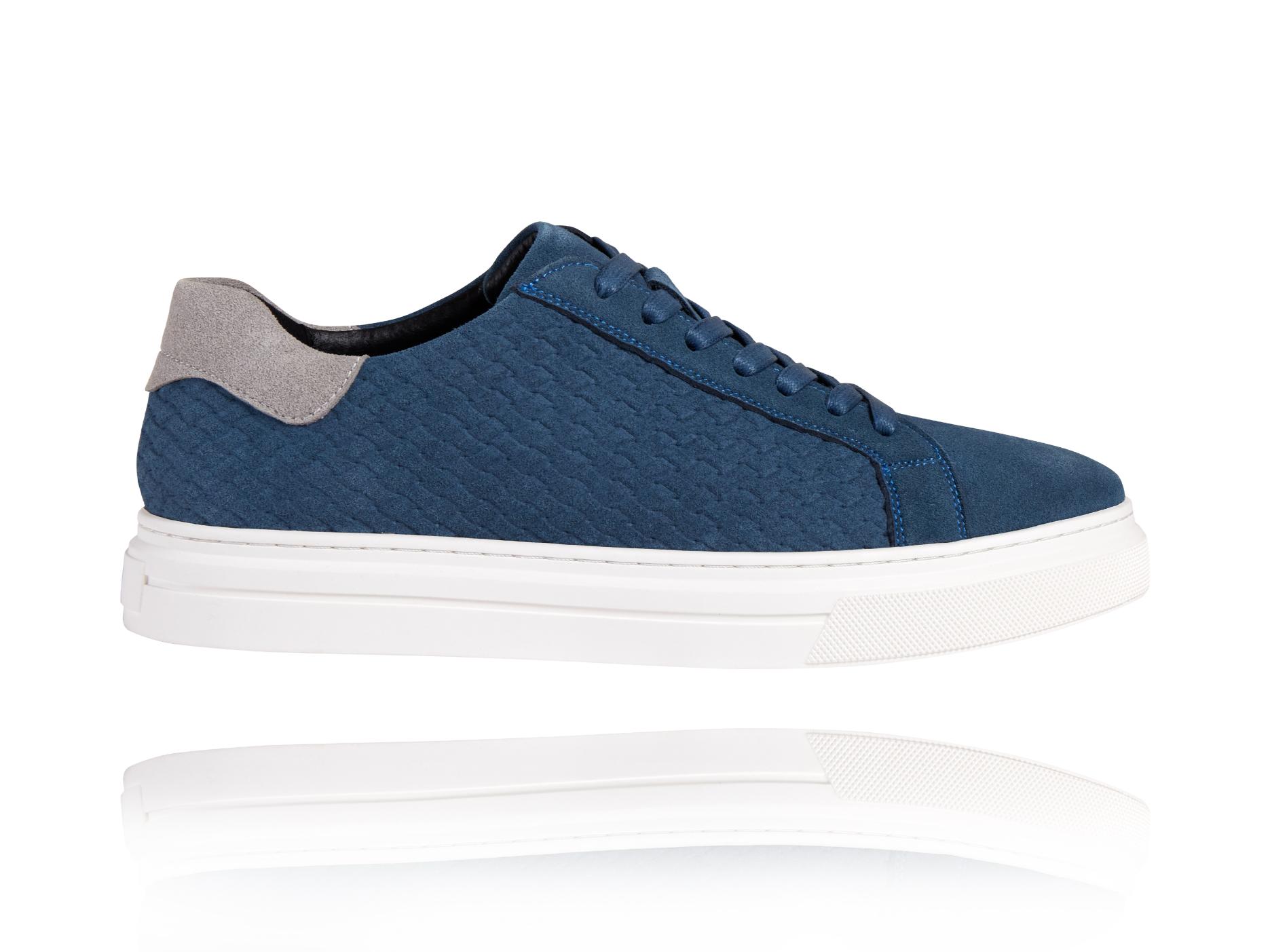 Blue Essential Sneakers Lureaux - Handgemaakte Nette Schoenen Voor Heren | Lureaux
