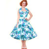 Blue Orchid Floral Dress White-40 (NL)/ 14 (UK) | Vivien of Holloway